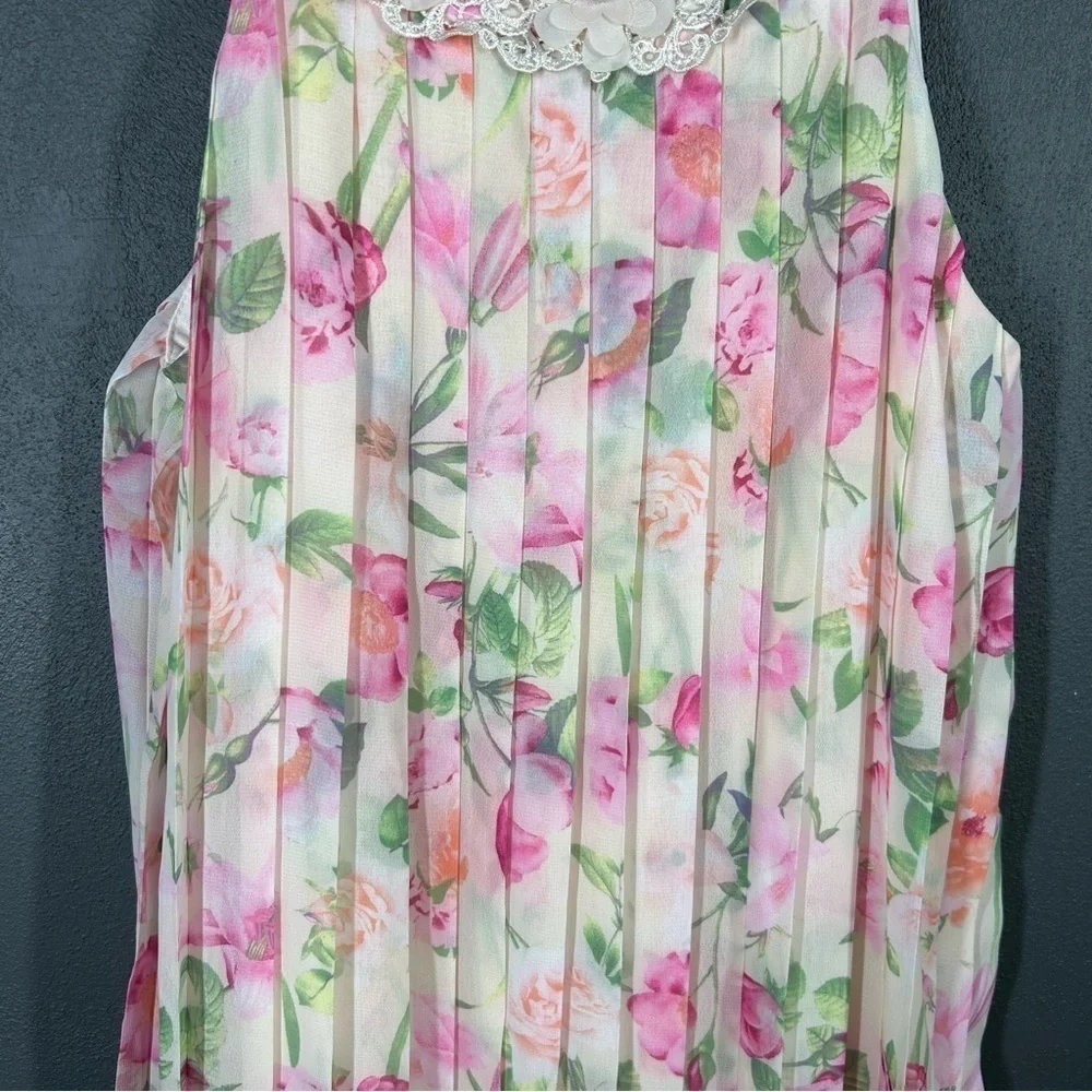 Speechless Kids Girls Pleated Floral Shift Dress